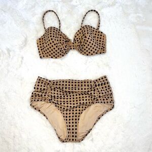 J.Crew Polka Dot Bikini 👙 Small 34D retro